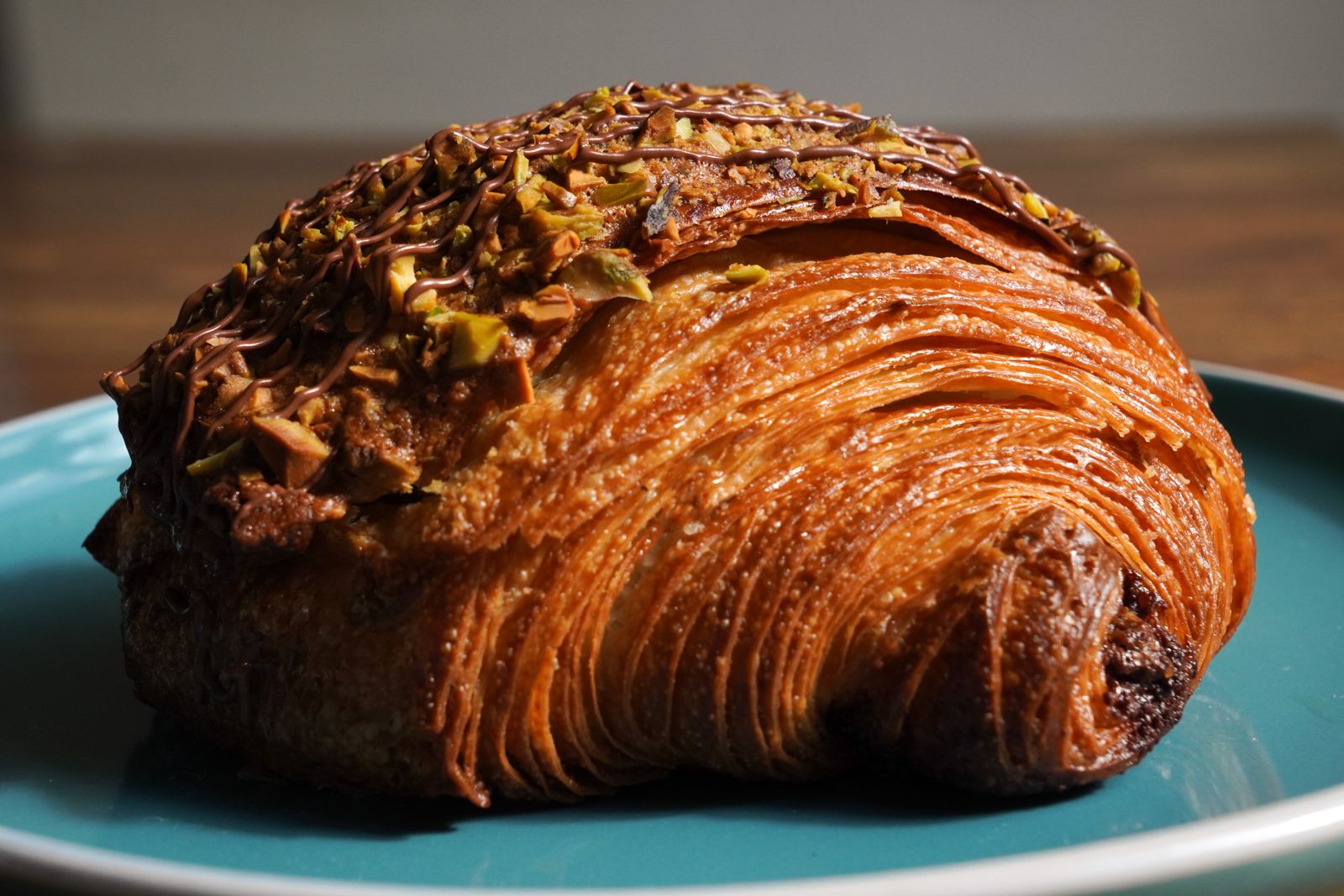 Croisant de pistacho y chocolate