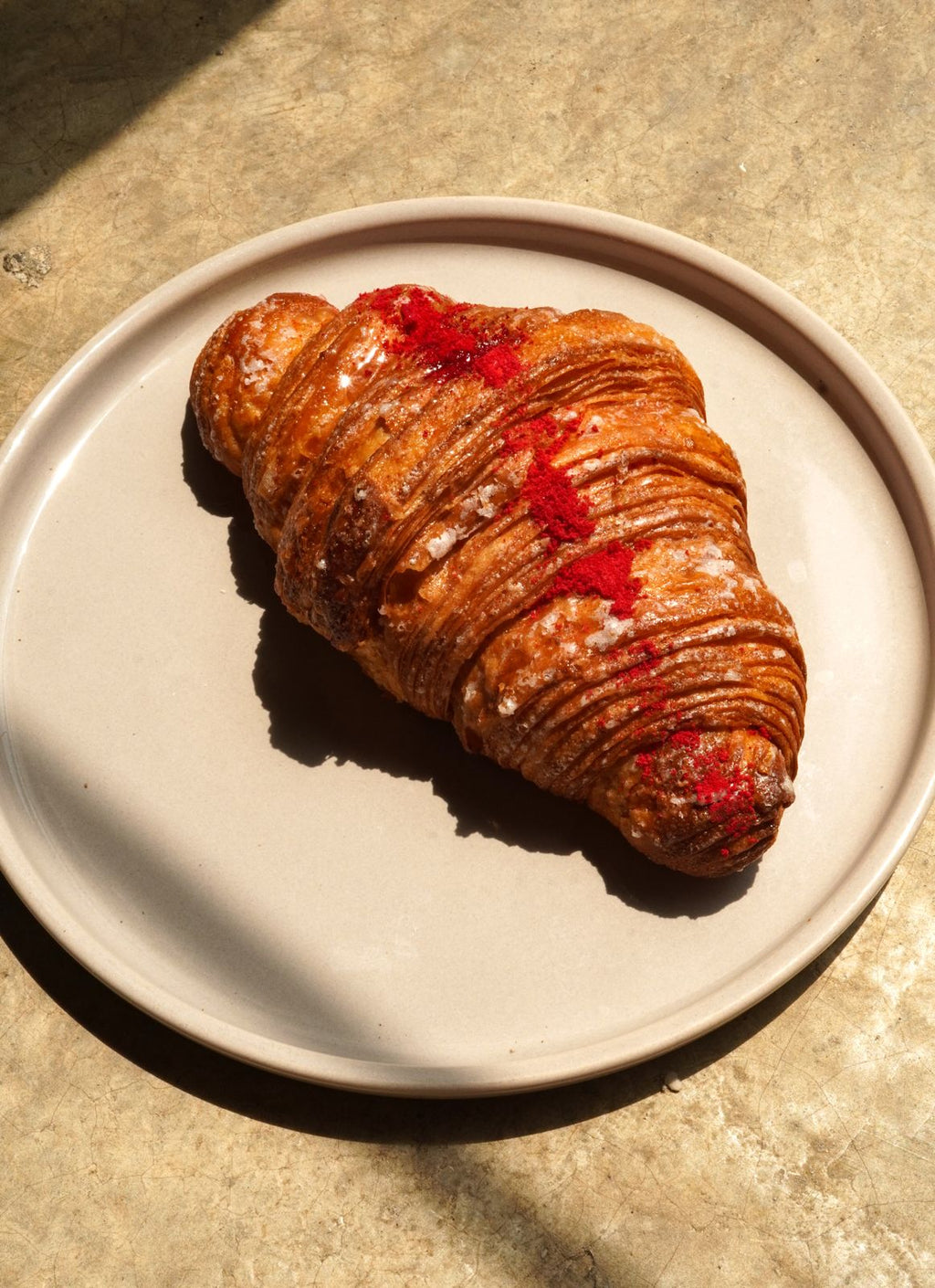Croissant de frambuesa