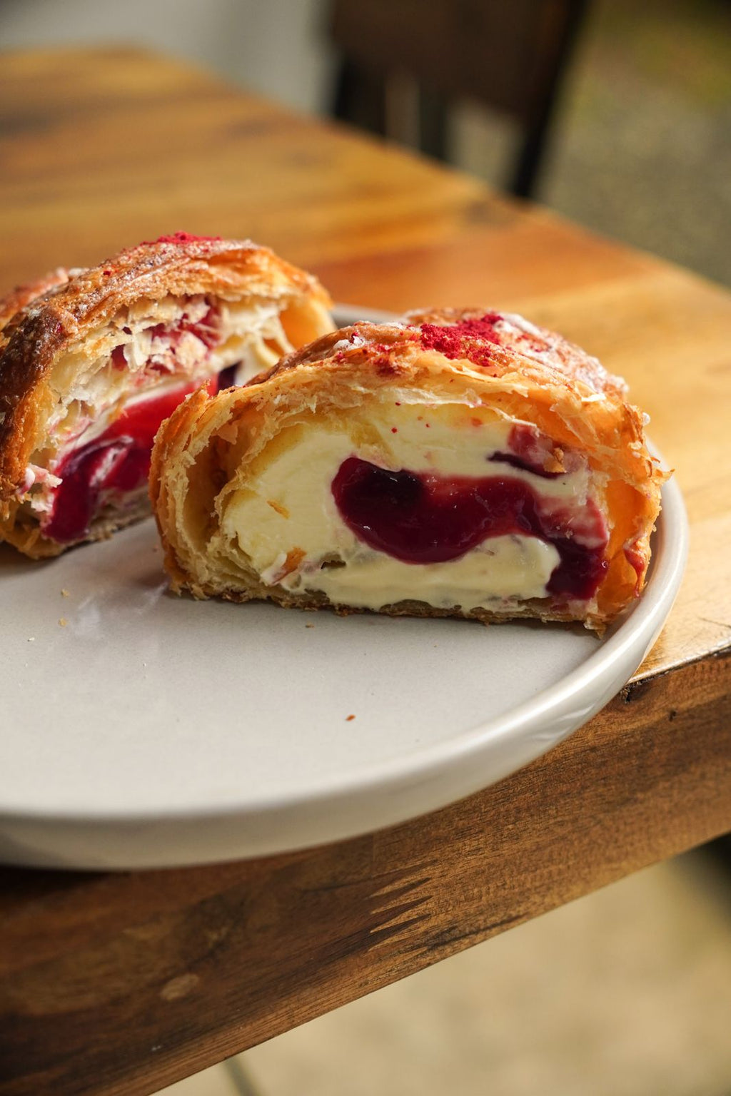 Croissant de frambuesa