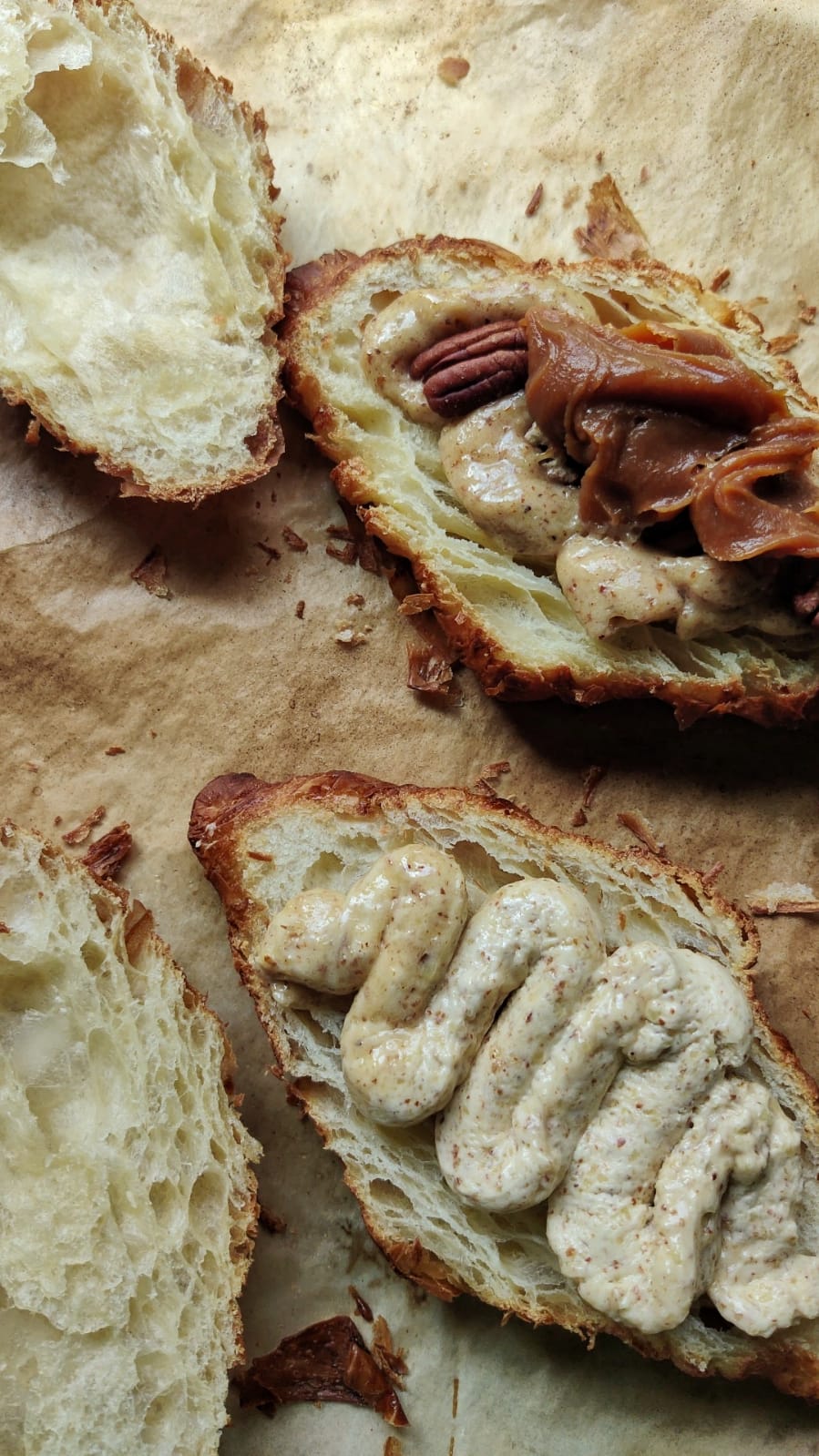 Croissant pecan pie